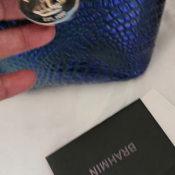 Brahmin Iridescent Blue and Green Shoulder Bag - Picture 7 of 11